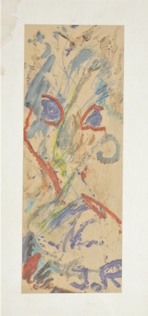 null JEAN RAINE (BEL/ 1927-1986)

Poor wonder, 1960

Oil, ink, pencil on paper pasted...