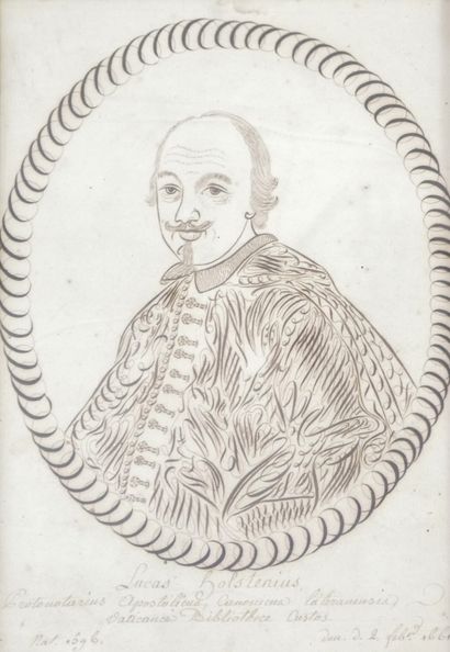 null Ecole allemande du XVIIème siècle. Portrait de Lucas HOLSTENIUS (Lukas Holste,...