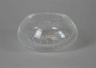 null SALVIATI. Coupe en verre de Murano, décor bulles. 8 x 15 cm. Non signée.