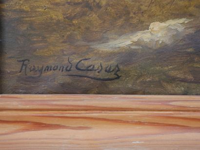 null Raymond CASEZ (XXème siècle). Sous-bois dans l'Aisne. Huile sur toile, signée...