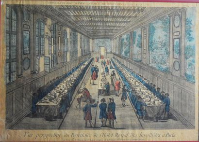 null J.CHEREAU. Perspective view of the refectory of the Hôtel Royal des Invalides...