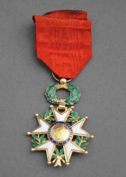 null France. Legion of Honor. Officer's star in vermeil and enamel. Period III-IVth...