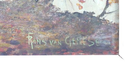 null Franz Van Genesen (1887-1945). Forest landscape. Oil on canvas, signed lower...