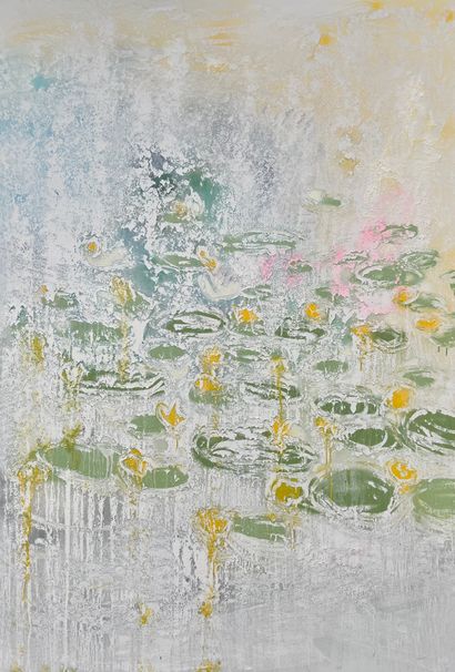 null 
Jan DELUNAY (born 1983). Spring Nymphs, 2019. Mixed media on canvas. 200 x...