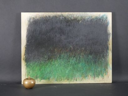 null Philip Russel ( Xxème) . Abstraction, 1961. Huile sur panneau, signée en bas...