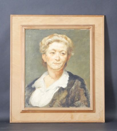 null Fernand DRESSE (1916-1993) Portrait of A. Bodart. Oil on canvas signed lower...