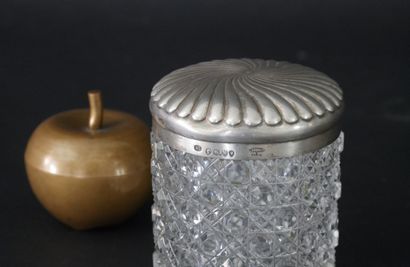 null LEUCHAP London Paris.covered bottle out of cut glass and silver plated metal...