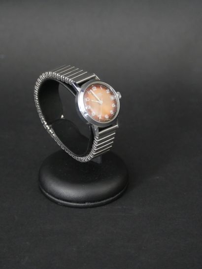 null PONTIAC, Ladies' wristwatch in steel, mechanical movement, as is