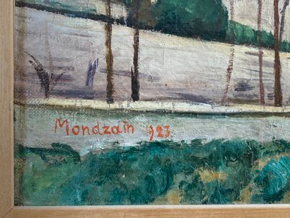 null Simon MONDZAIN (1890-1979) Paysage, 1923. Huile sur toile signée et daté en...