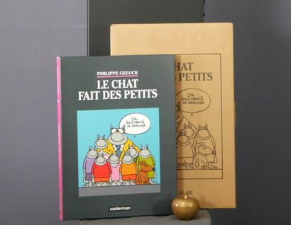 null Philippe GELUCK. Le Chat. Volume 20 : Le Chat fait des Petits. Emboîtage comportant...