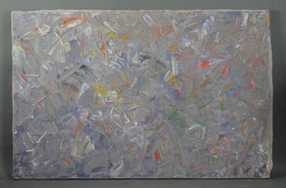 null 
Patrick BOUDON (1944-2019). Composition abstraite . Huile sur toile, signée...