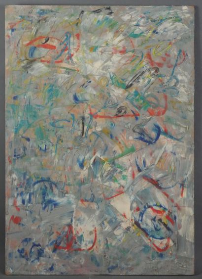 null 
Patrick BOUDON (1944-2019). Composition abstraite. 




Huile sur contreplaqué,...