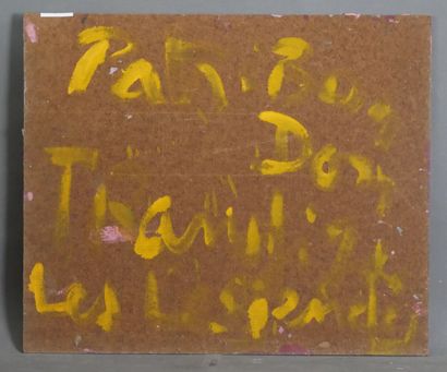 null 
Patrick BOUDON (1944-2019). Composition abstraite. Huile sur panneau, signée...