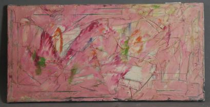 null 
Patrick BOUDON (1944-2019). Composition abstraite. Huile sur toile, signée...