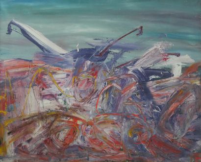 null 
Patrick BOUDON (1944-2019) Composition abstraite. Huile sur toile, signée en...