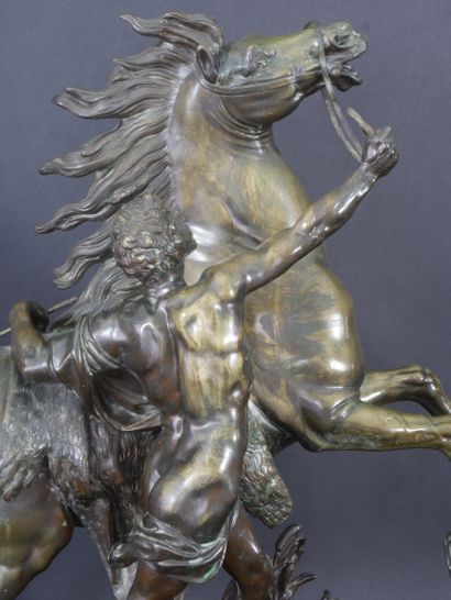 null Guillaume COUSTOU (1677-1746), d'après. Palfrenier aux prises avec un cheval...