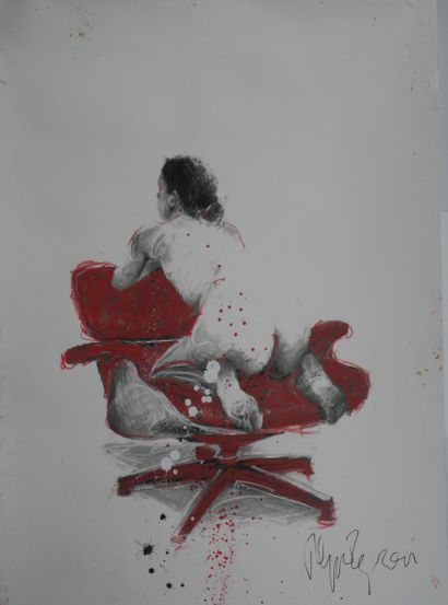 null PHILIPPE PASQUA (FRA/ NÉ EN 1965)

Nue de femme de dos accouppie sur un fauteuil

Acrylique...