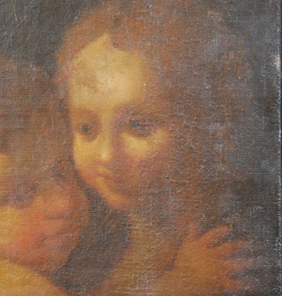 null ECOLE DE PARME XVIIe siècle
Maternité. Huile sur toile. 38,2 x 28,4 cm.
Expert...