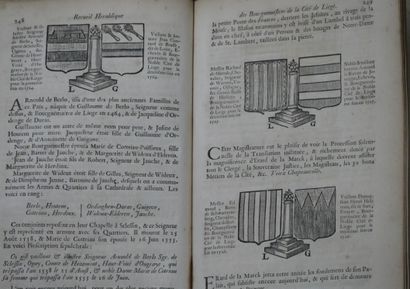 null Set of THIRTEEN OLD BOOKS including 
- Recueil Héraldique du Bourgmestre de...