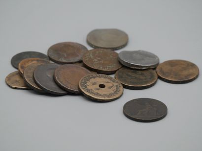 null LOT of French revolutionary coins including a SOLAUX BALANCE of 1793 and a revolutionary...