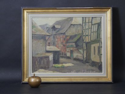 null Marcel JASPAR (1886-1952). Alley. Oil on canvas, signed lower right. 32,5 x...
