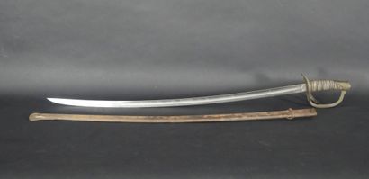null Cavalry SABRE in brass and metal. Period 14-18. H : 100 cm. Accident with l...