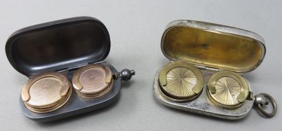 null Set of 2 Metal Coin Holders
 (missing, in the state).