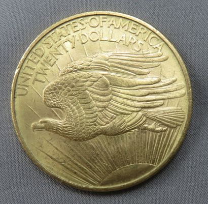 null 20 $ gold coin at 900°/00
 double Eagle Saint-Gaudens 1908 - Workshop: Philadelphia....
