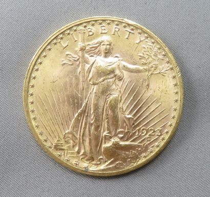 null Pièce de 20 $ or à 900°/00
 double Eagle Saint-Gaudens 1923 - Atelier: Philadelphie....