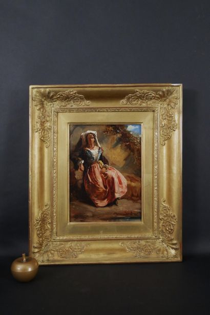 null Camille ROQUEPLAN ( Camille Joseph Etienne ROCOPLAN dit. 1803 - 1855) Paysage...