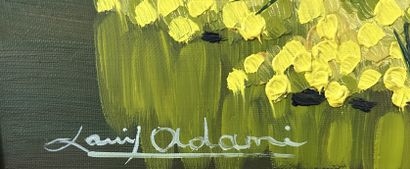 null Louis ADAMI (XXème siècle) Bouquet de mimosas. HUILE SUR TOILE, signée en bas...
