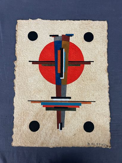 Boris ALEPKOW (20th century). Abstract composition...