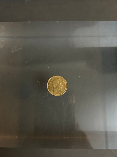 France. 10 Francs gold 18958. PIECE napoléon...