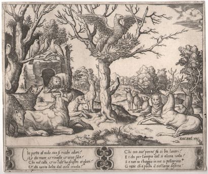 Bernardo Daddi (1512-1570) Bernardo Daddi (1512-1570) - Gathering of the animals... Gazette Drouot
