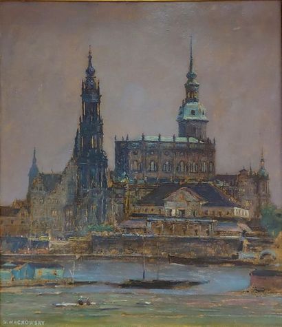 null Siegfried MACKOWSKY (1878 - 1941)
Dresden, the Hofkirche from the banks of the...