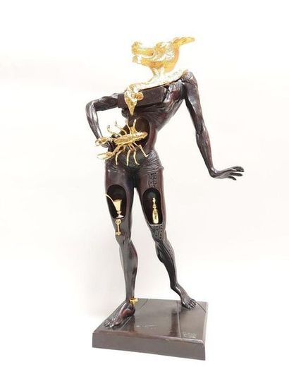 null Salvador DALI (1904-1989). The Minotaur, 1981. Multiple in bronze with black...
