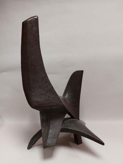 null Luiza MILLER (1917-2003). Sculpture. Bronze proof with brown patina signed and...