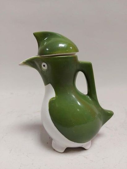null Marcel SANDOZ (1881-1971) for the Richard GINORI factory. Earthenware duck pourer....