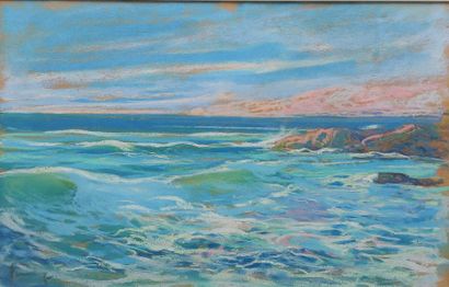 null Louis FORTUNEY (1875-1951)
Seaside, calanques du Trayas, Saint-Raphaël (Var)
Pastel...
