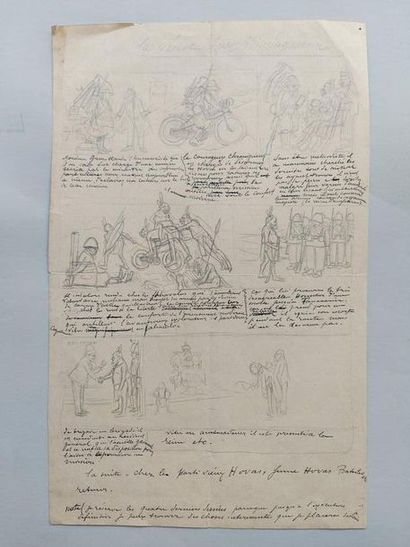 null 6 pencil drawings depicting episodes of the Great War, including..: The truth...