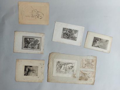 null Lot of prints including suite of lithographs by Eugène Auguste ROEDEL (1859...
