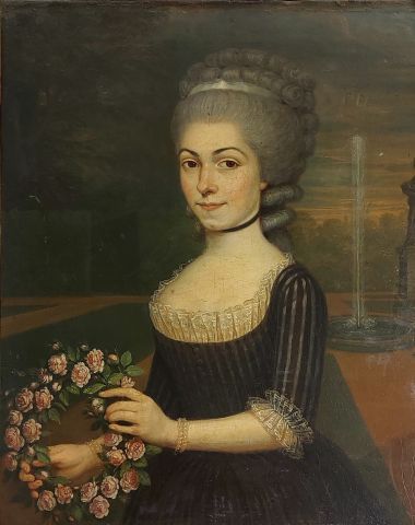 Ecole française XVIIIème. Portrait de femme...