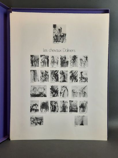 null Salvador DALI (1904-1989). LES CHEVAUX DALINIENS. Portfolio de 25 lithographies...