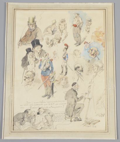 Edmond LAVRATE (1829-1889). Projets d'illustration....