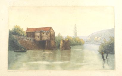 Robert KASTOR, XIX-XXème. Le moulin du Gardon....