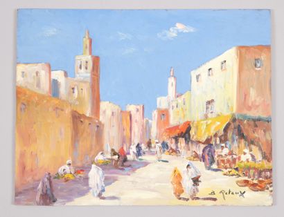 null Bruno RETAUX (born 1947). Marrakesh (27 x 35 cm) and Riad Zitoun Jdid à Marrakesh...