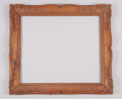 null CADRE en bois naturel de style Louis XV. 59 x 50 x 8 cm