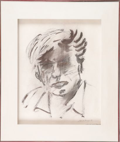 null Michel CHAPUIS (1925-2004). Portrait du peintre Edouard Pignon (1905-1993),...