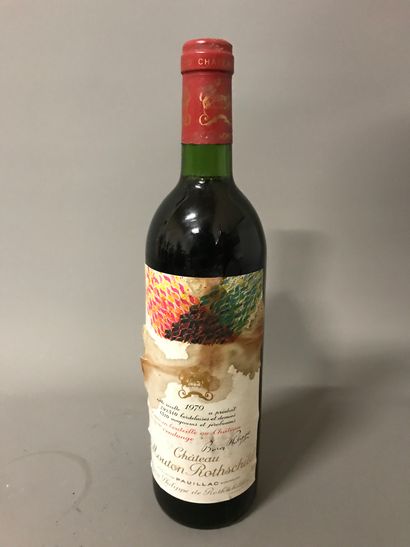 null 1 Blle Château MOUTON ROTHSCHILD (Pauillac) 1979 - Good condition / Stained...