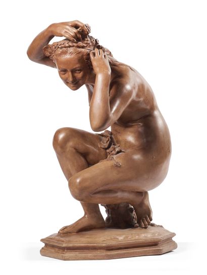 Jean-Baptiste Carpeaux Valenciennes 1827 - Courbevoie 1875 Flore accroupie Scultura... Gazette Drouot